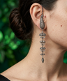Hina Oxidised Earrings with Earchain