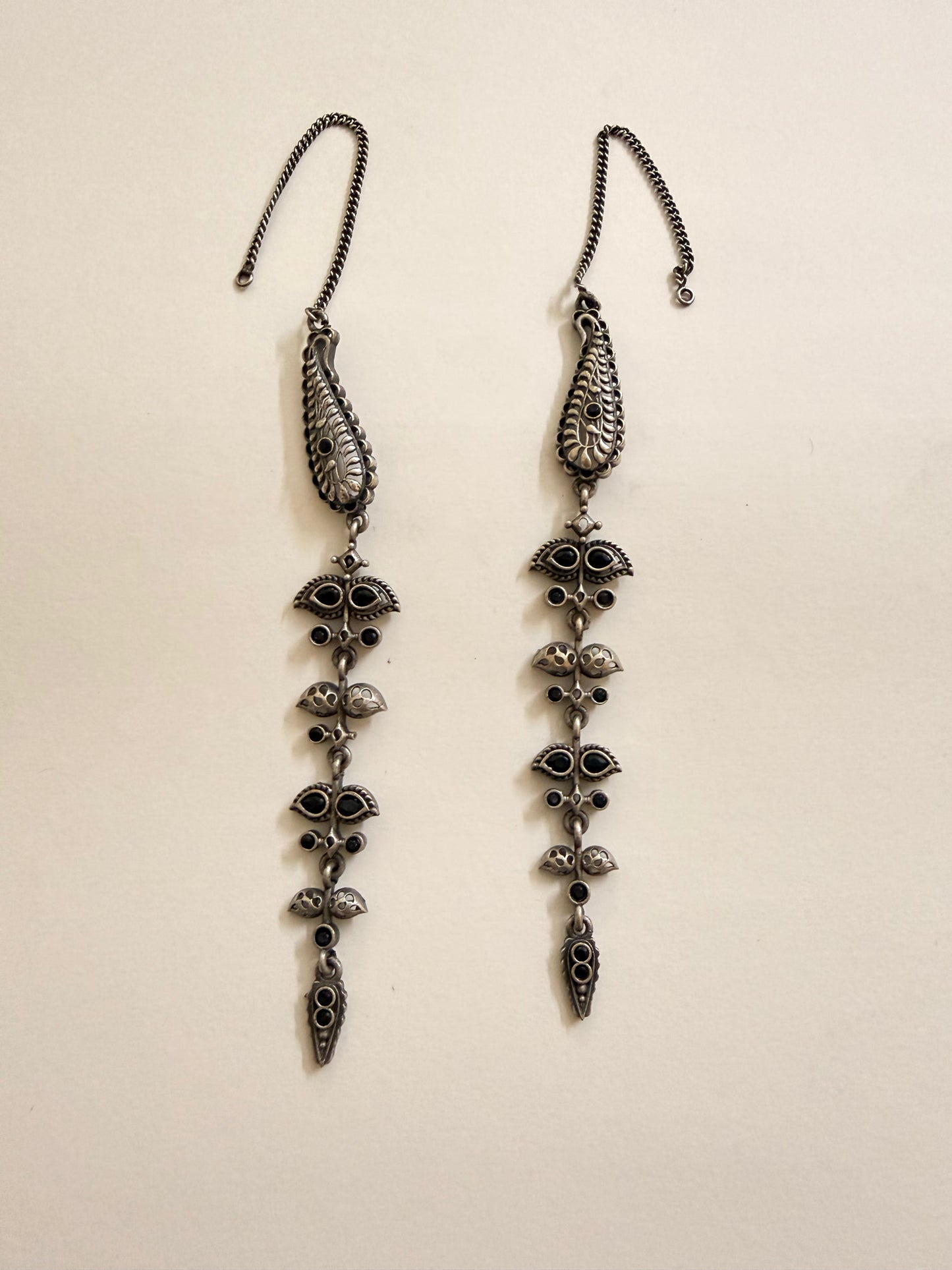 Hina Oxidised Earrings with Earchain
