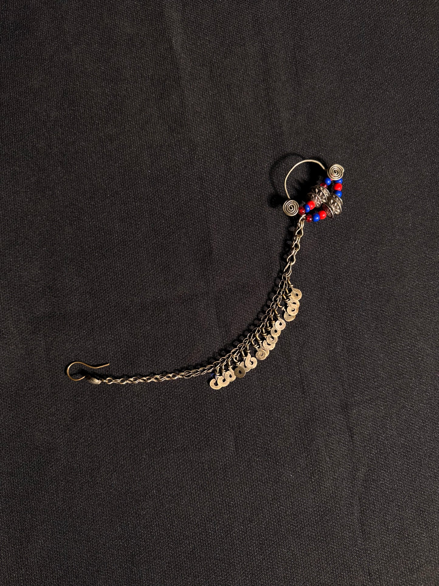 Seeta vintage nose ring with chain