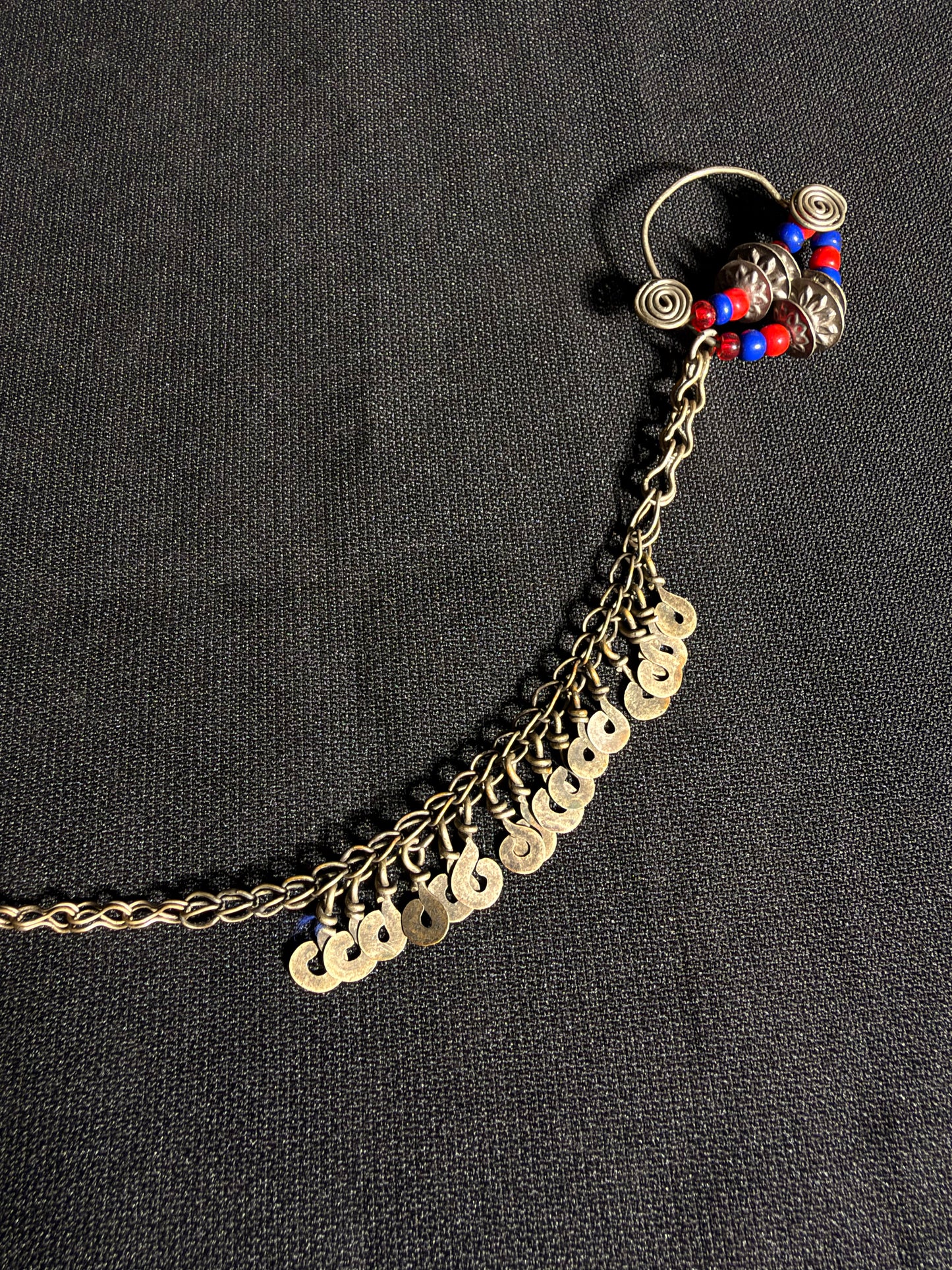 Seeta vintage nose ring with chain
