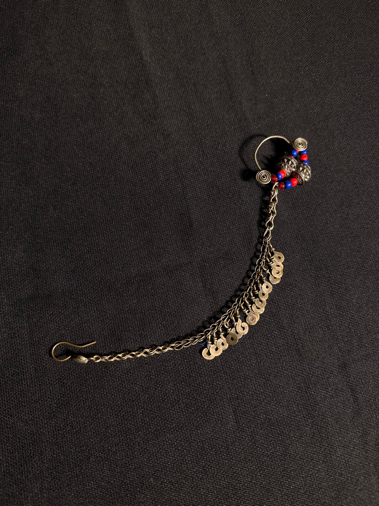 Seeta vintage nose ring with chain