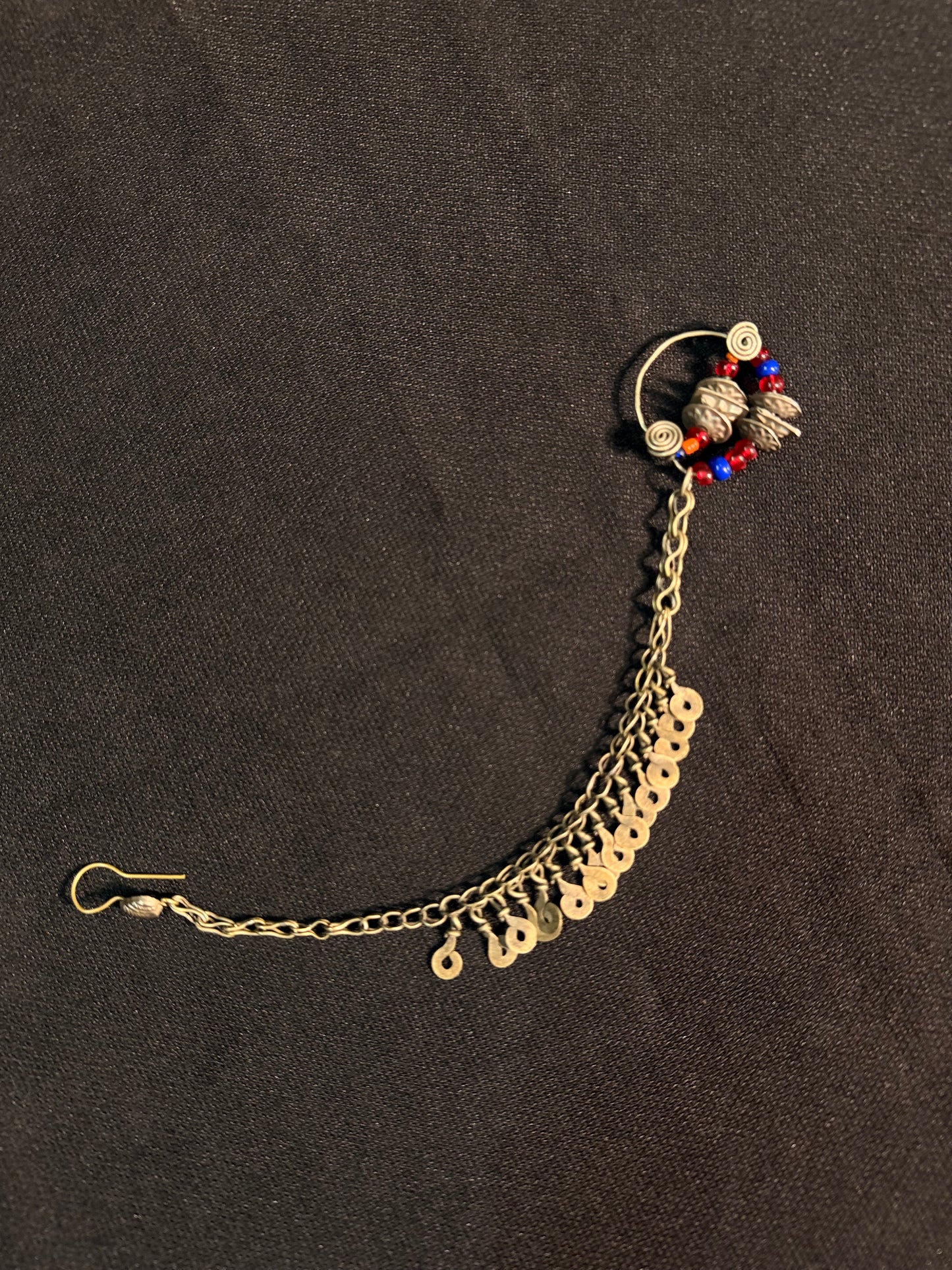 Rani vintage nose ring with chain