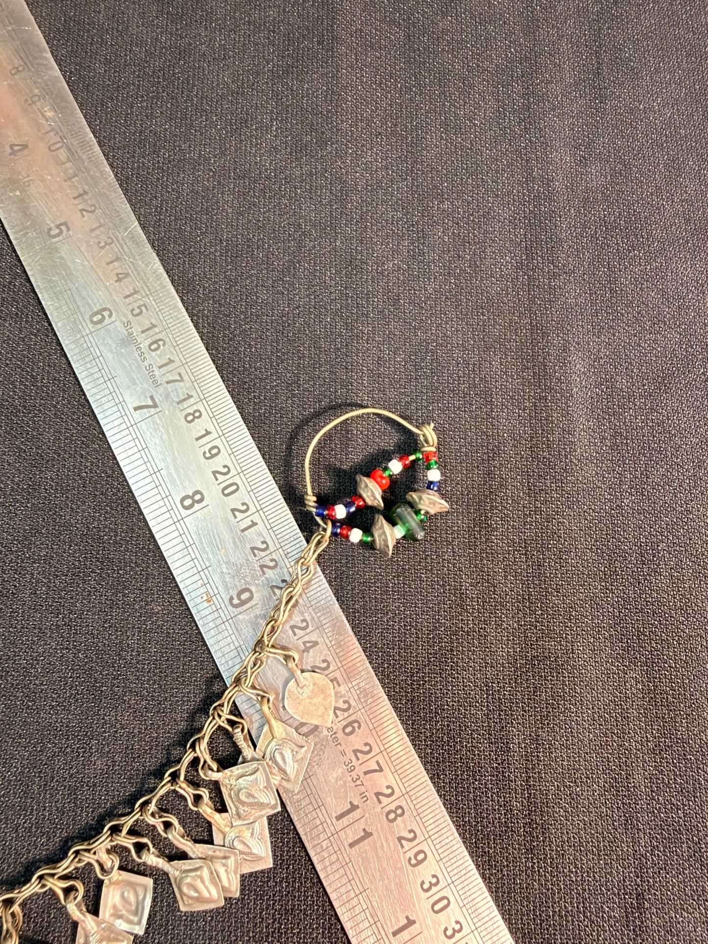 Pardes vintage nose ring with chain