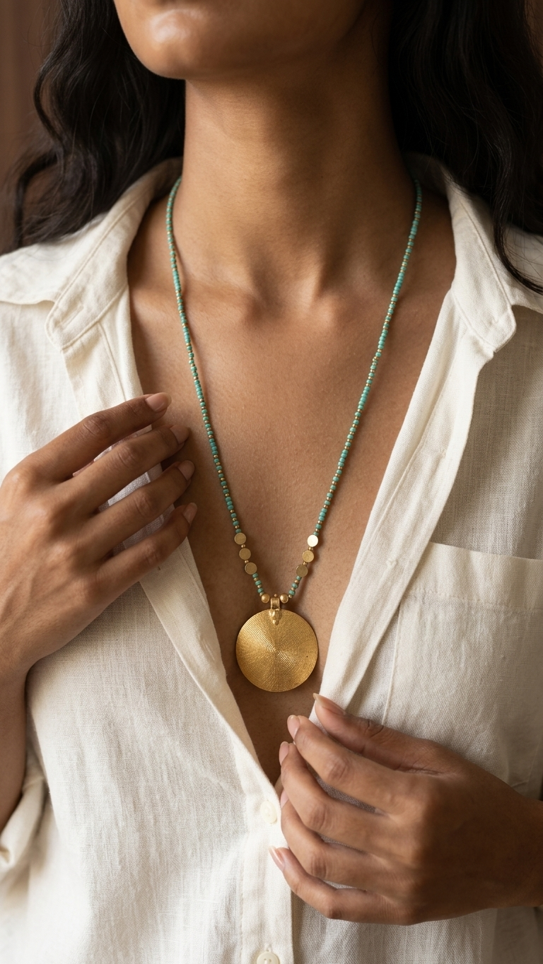 Neeli Brass Necklace