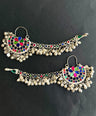 Nisha Afghan Earrings with Earchain