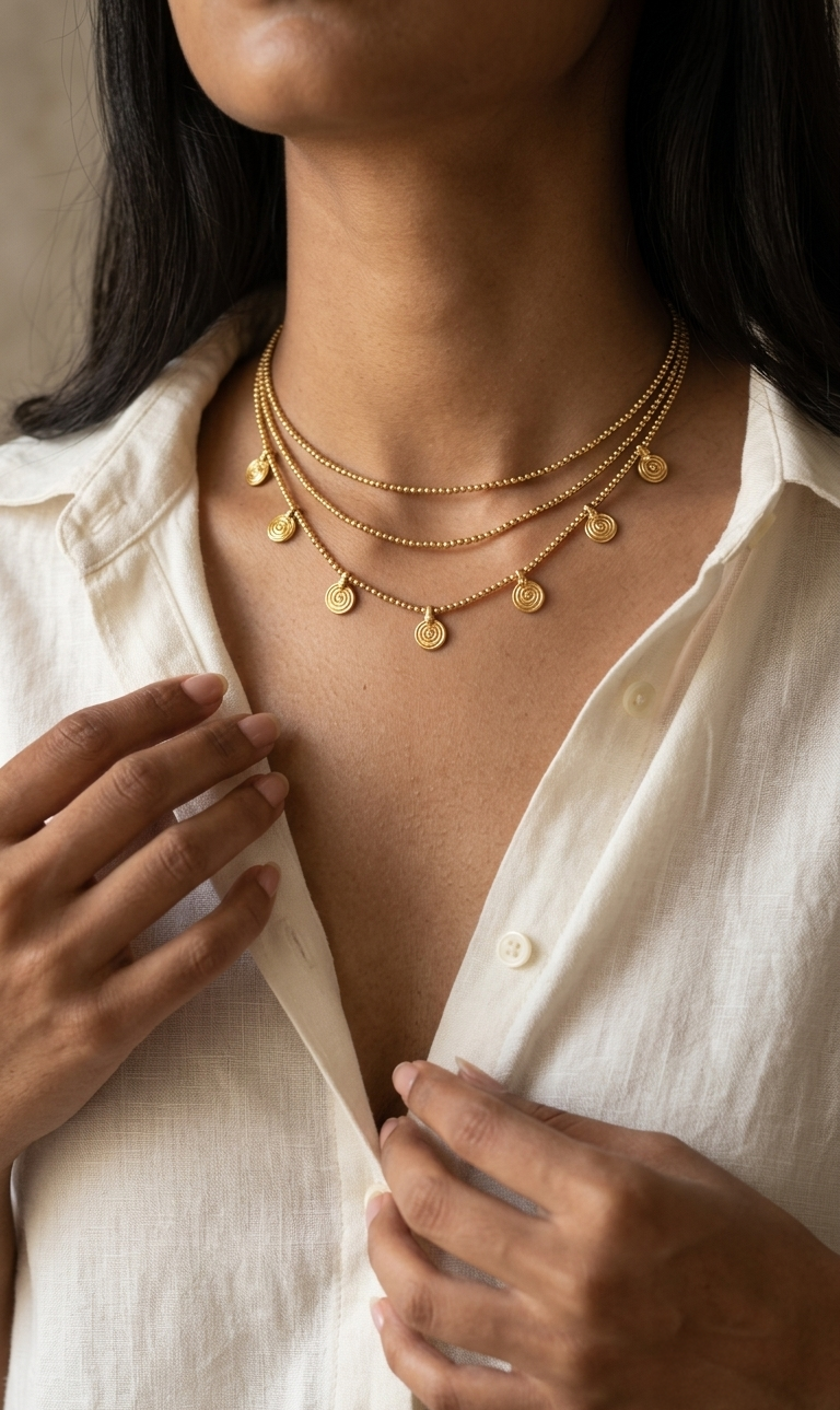 Hanaa Brass Necklace