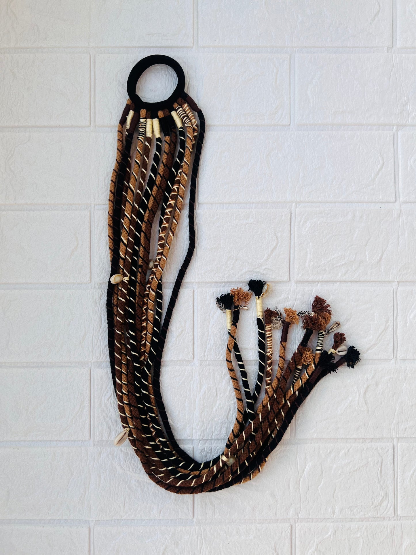Black brown hair strings