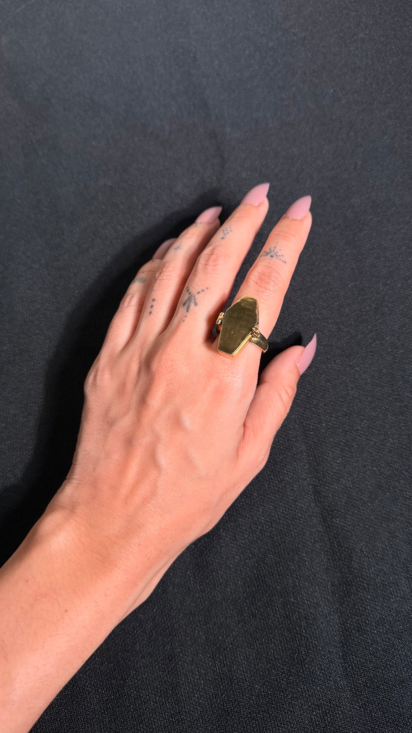 Coffin Brass Ring