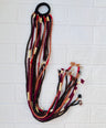 Maroon brown hair strings