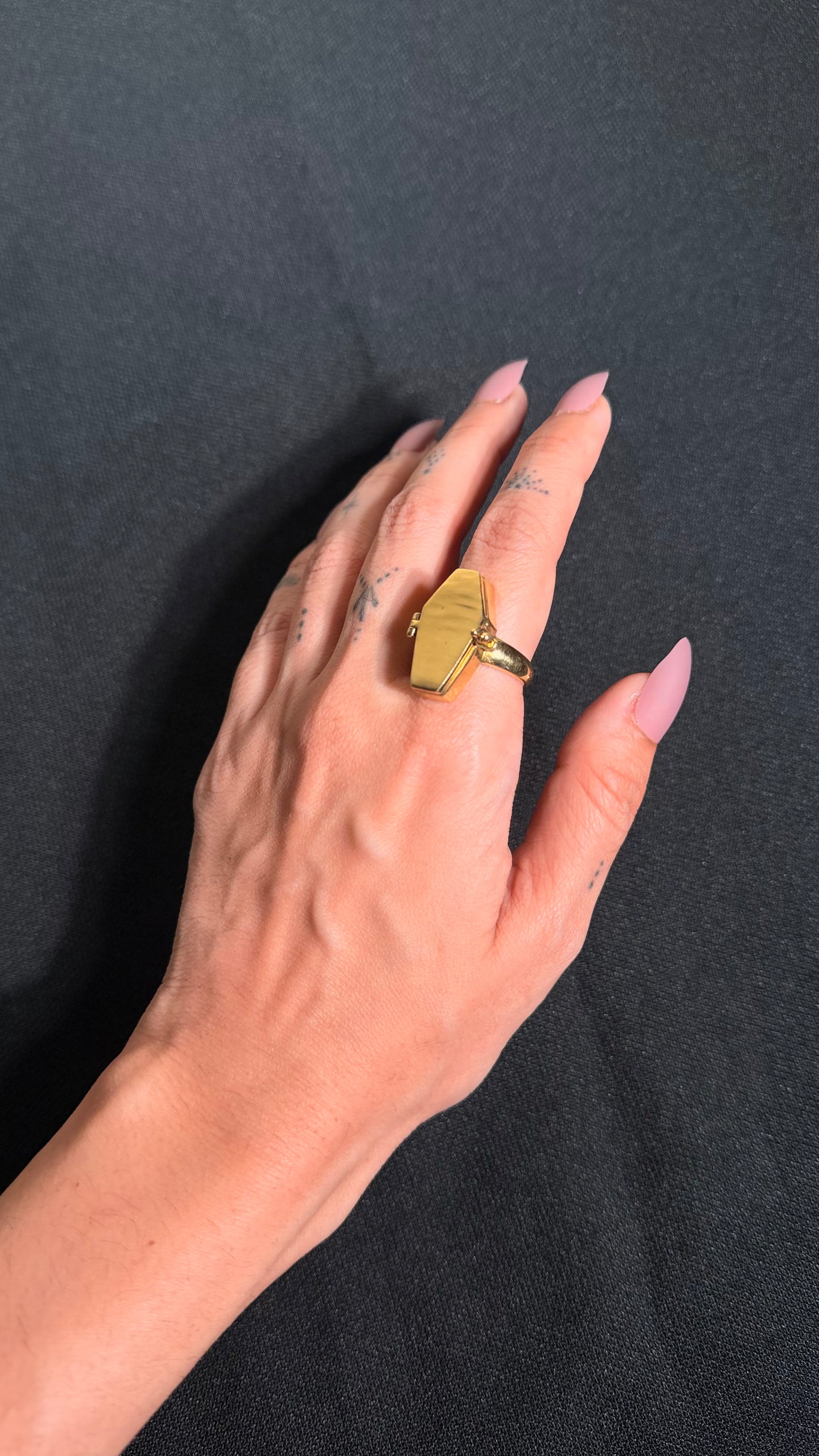 Coffin Brass Ring