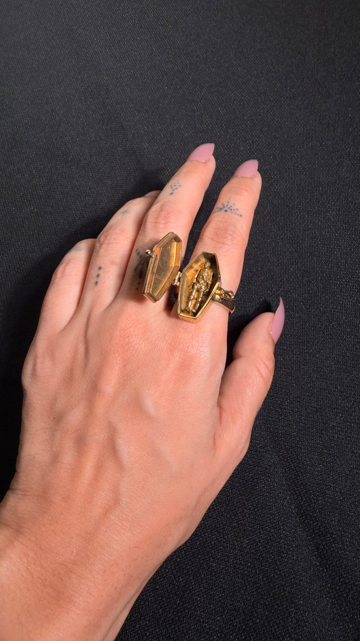 Coffin Brass Ring