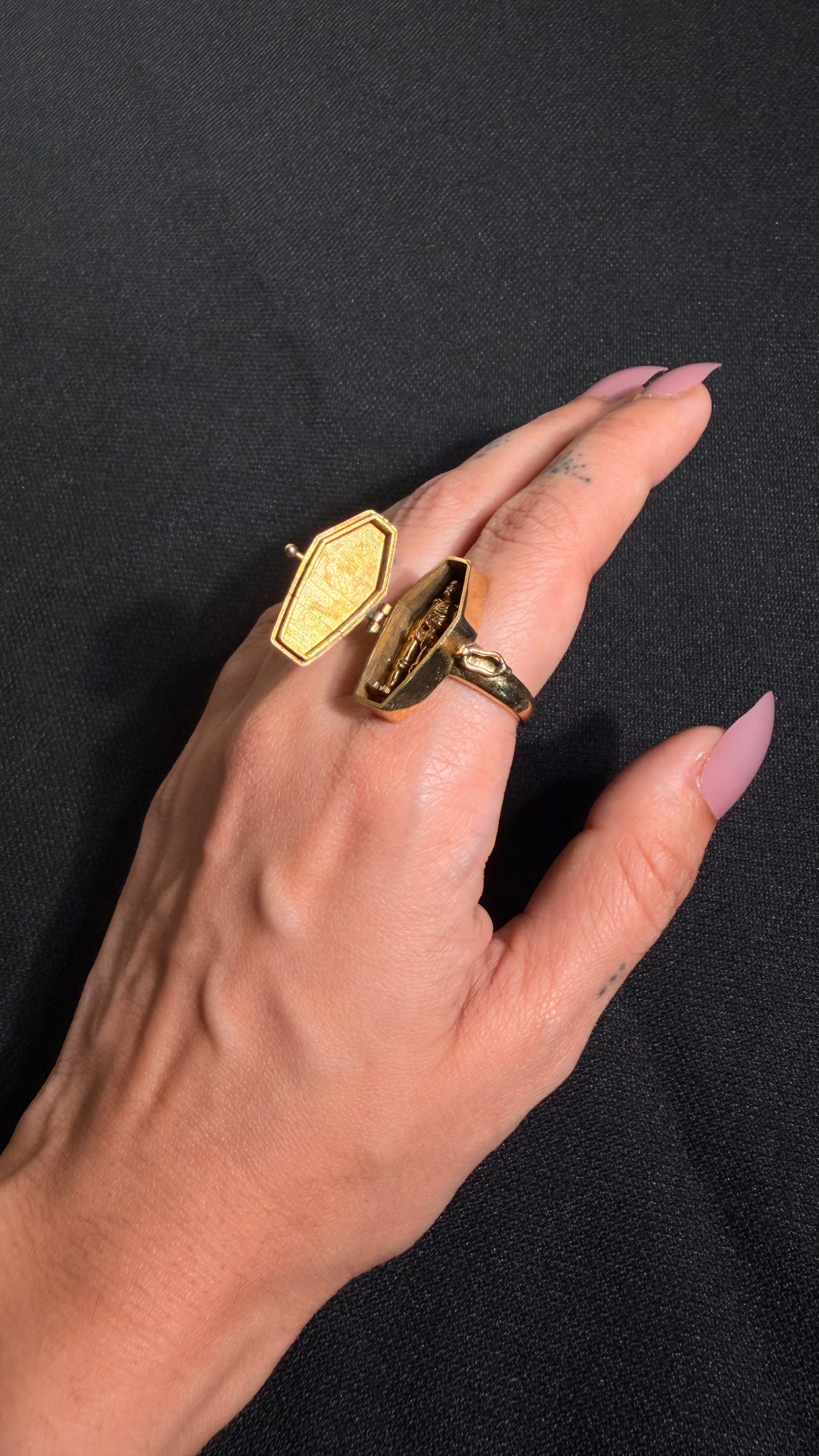 Coffin Brass Ring