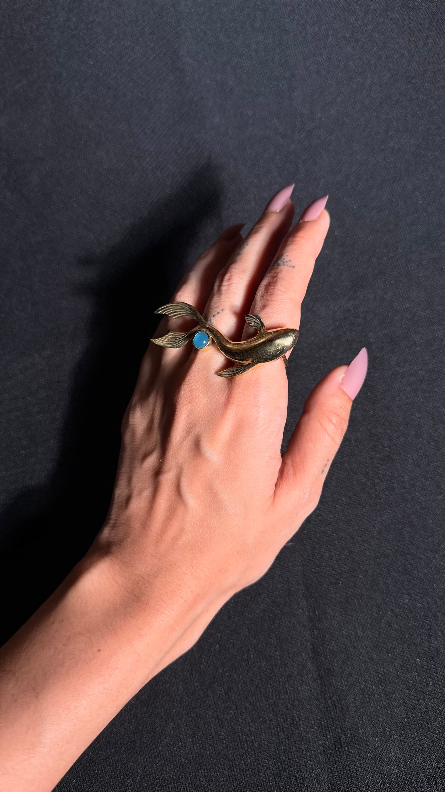 Koi Fish Brass Ring