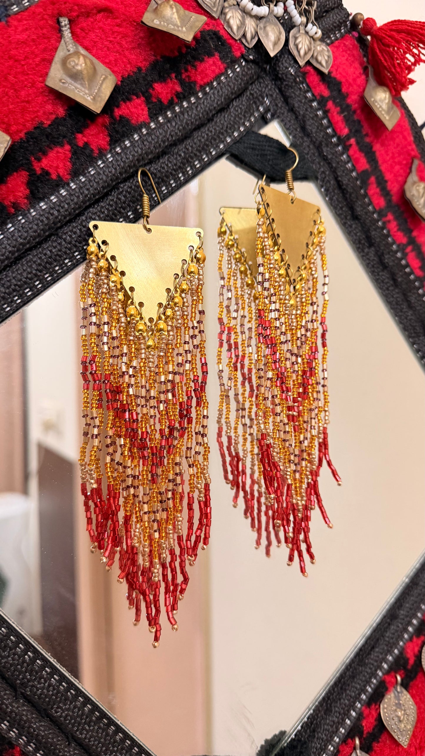 Jhilmil Brass Earrings