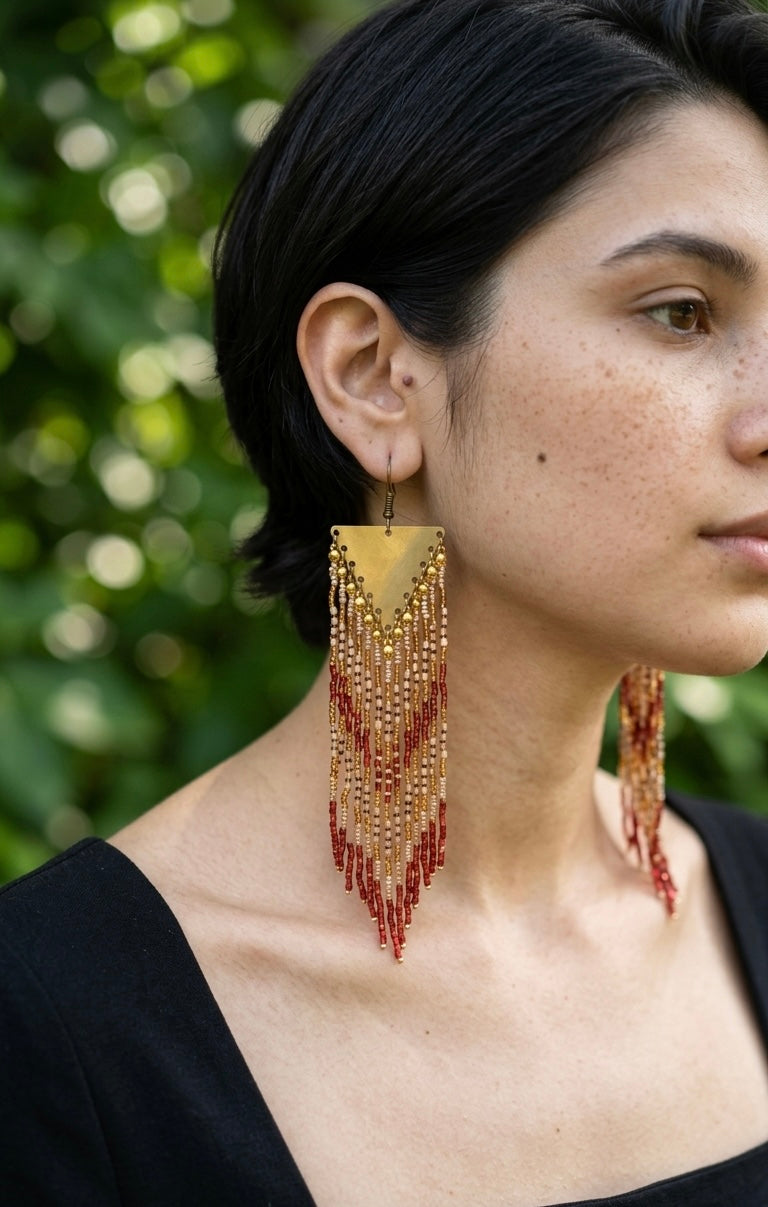 Jhilmil Brass Earrings