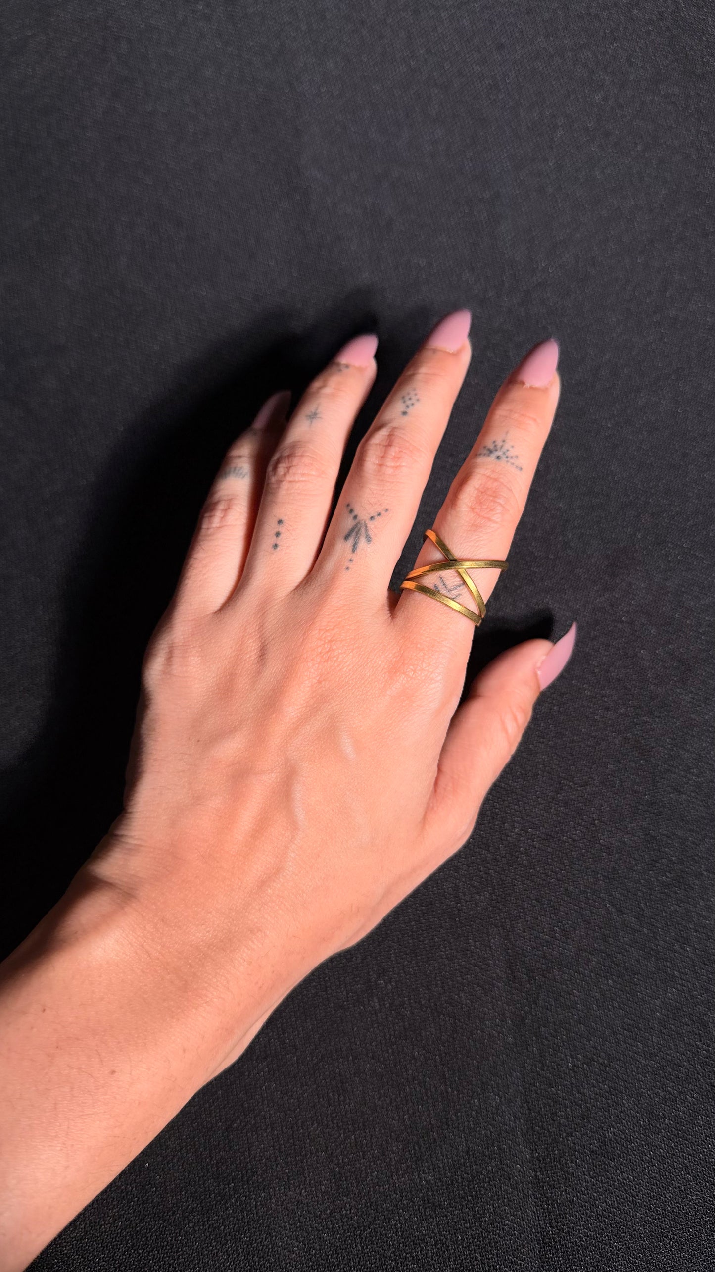 Cross Brass Ring