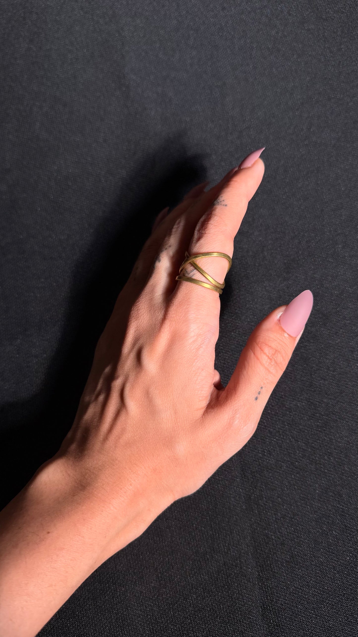 Cross Brass Ring