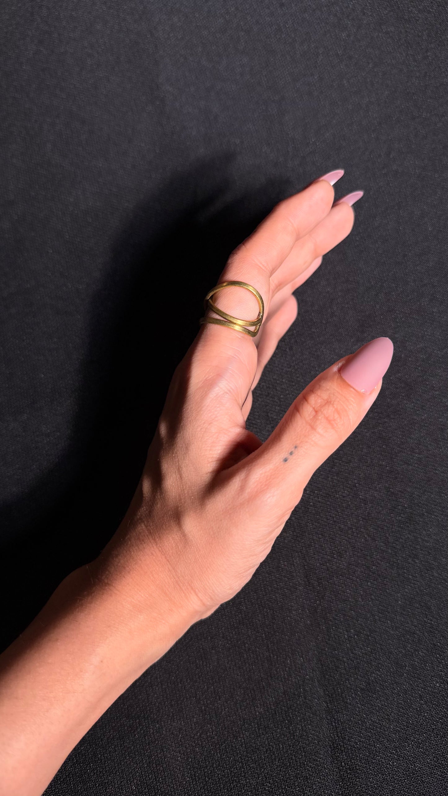 Cross Brass Ring