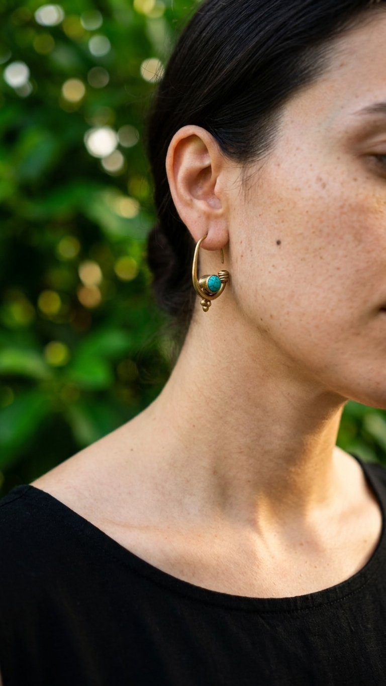 Oitra Brass Earrings