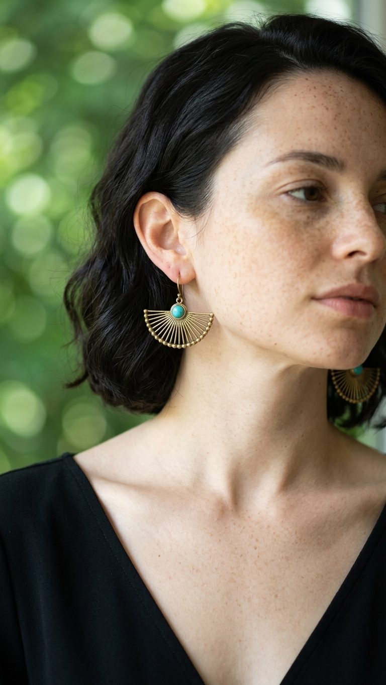 Banhi Brass Earrings