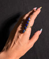 Trisha Lapis Brass Ring