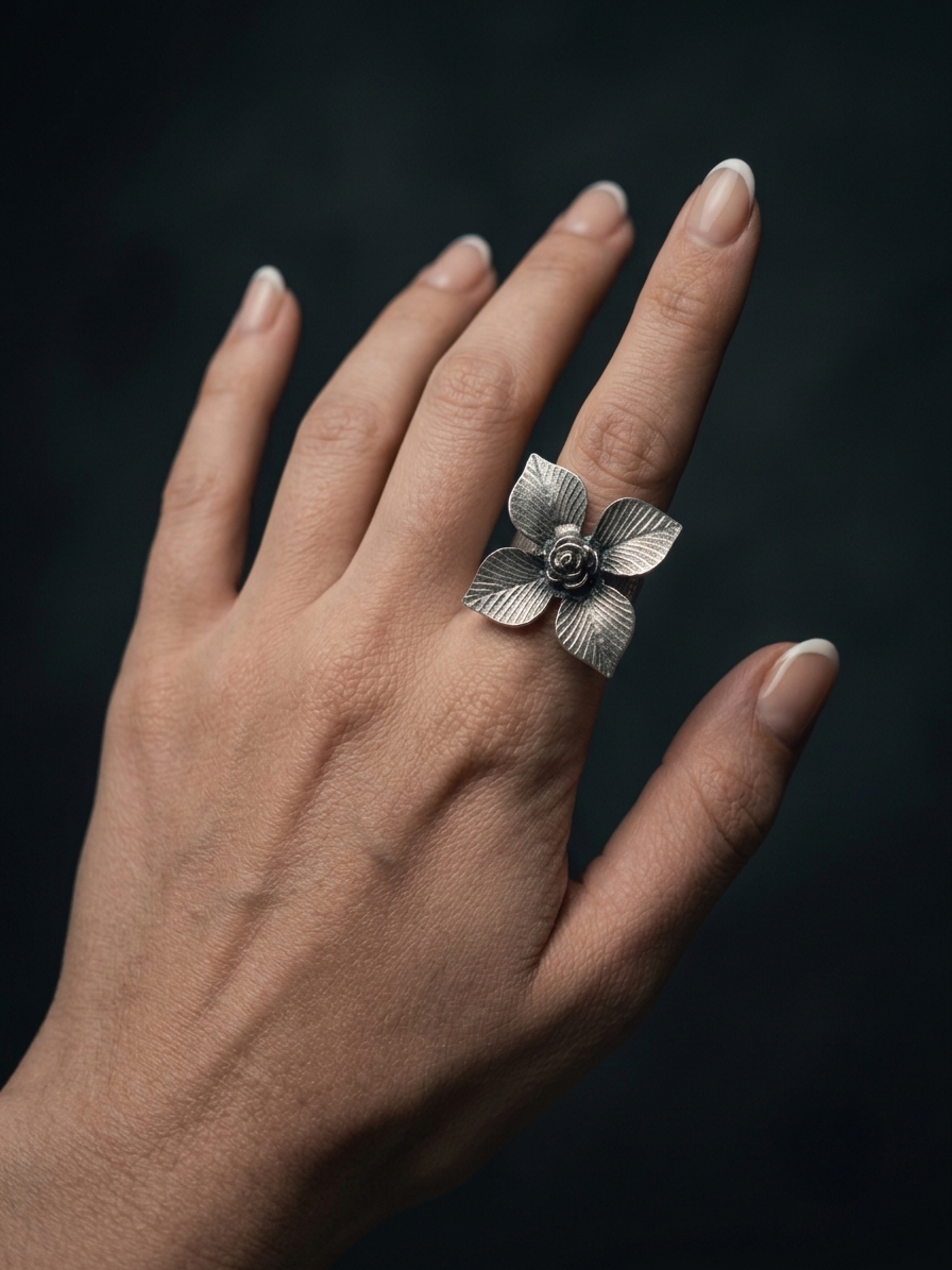 Lily Zamak Ring