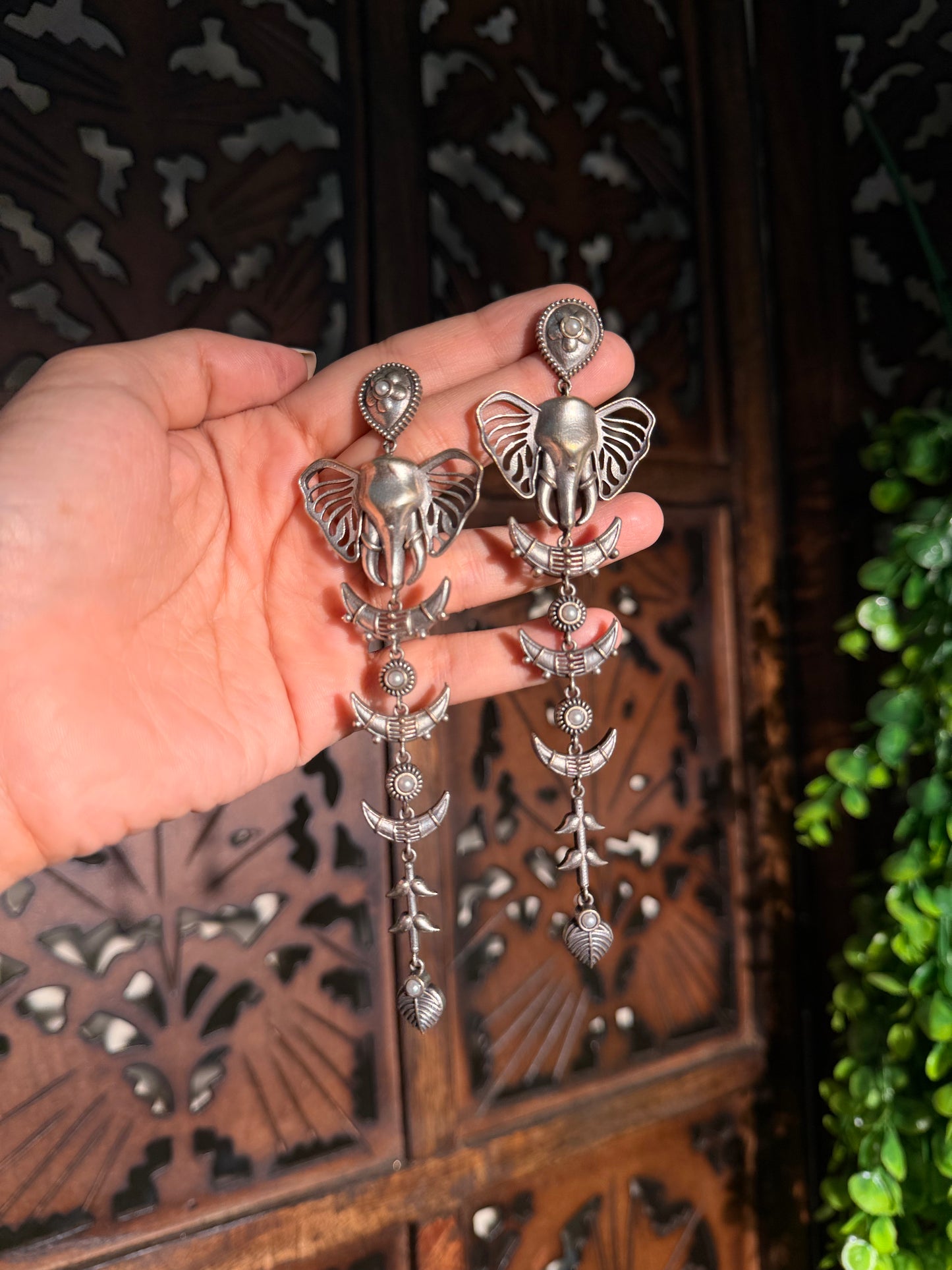 Abhey Oxidised Necklace Set with Earrings
