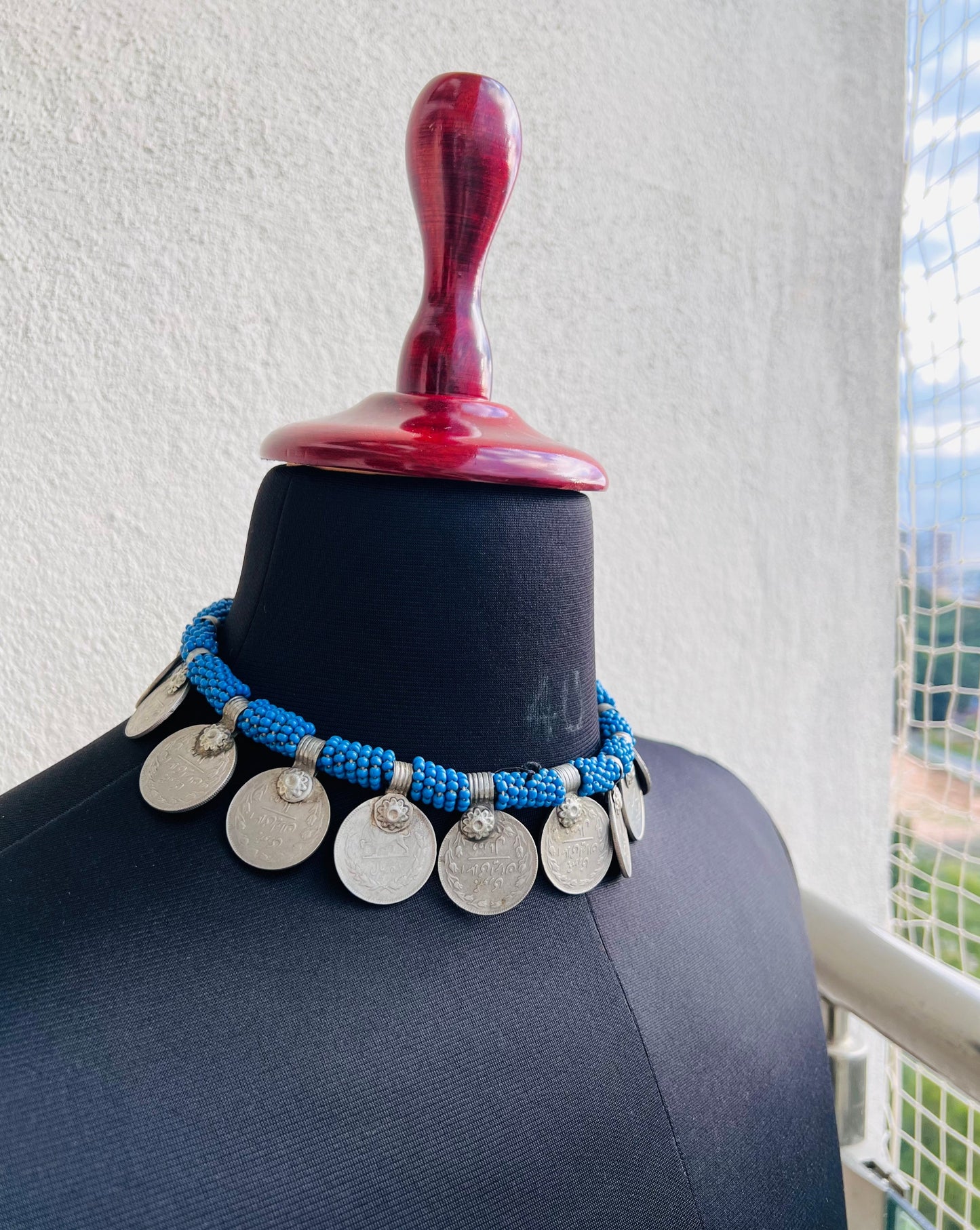 Aasmani Afghan Necklace