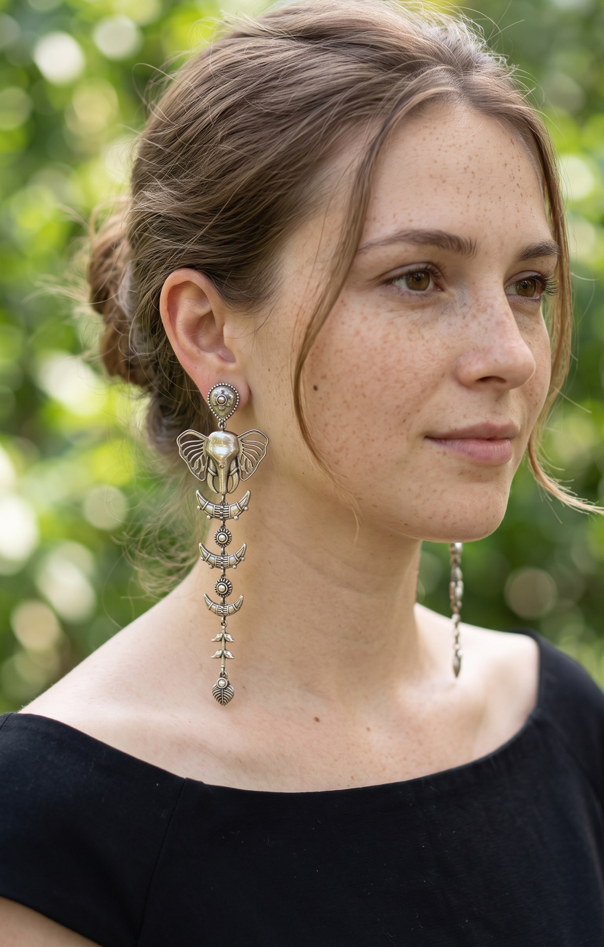 Abhey Oxidised Necklace Set with Earrings
