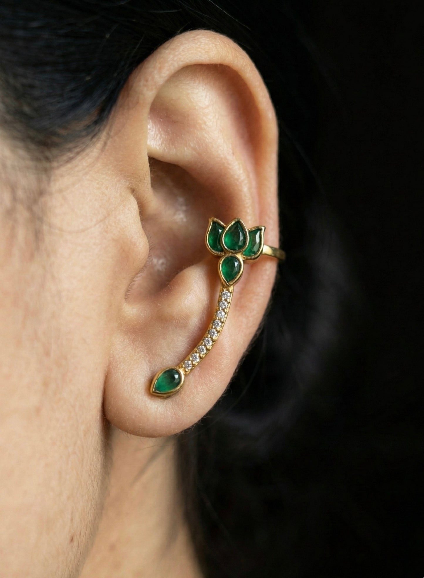 Rosa Oxidised Earrings