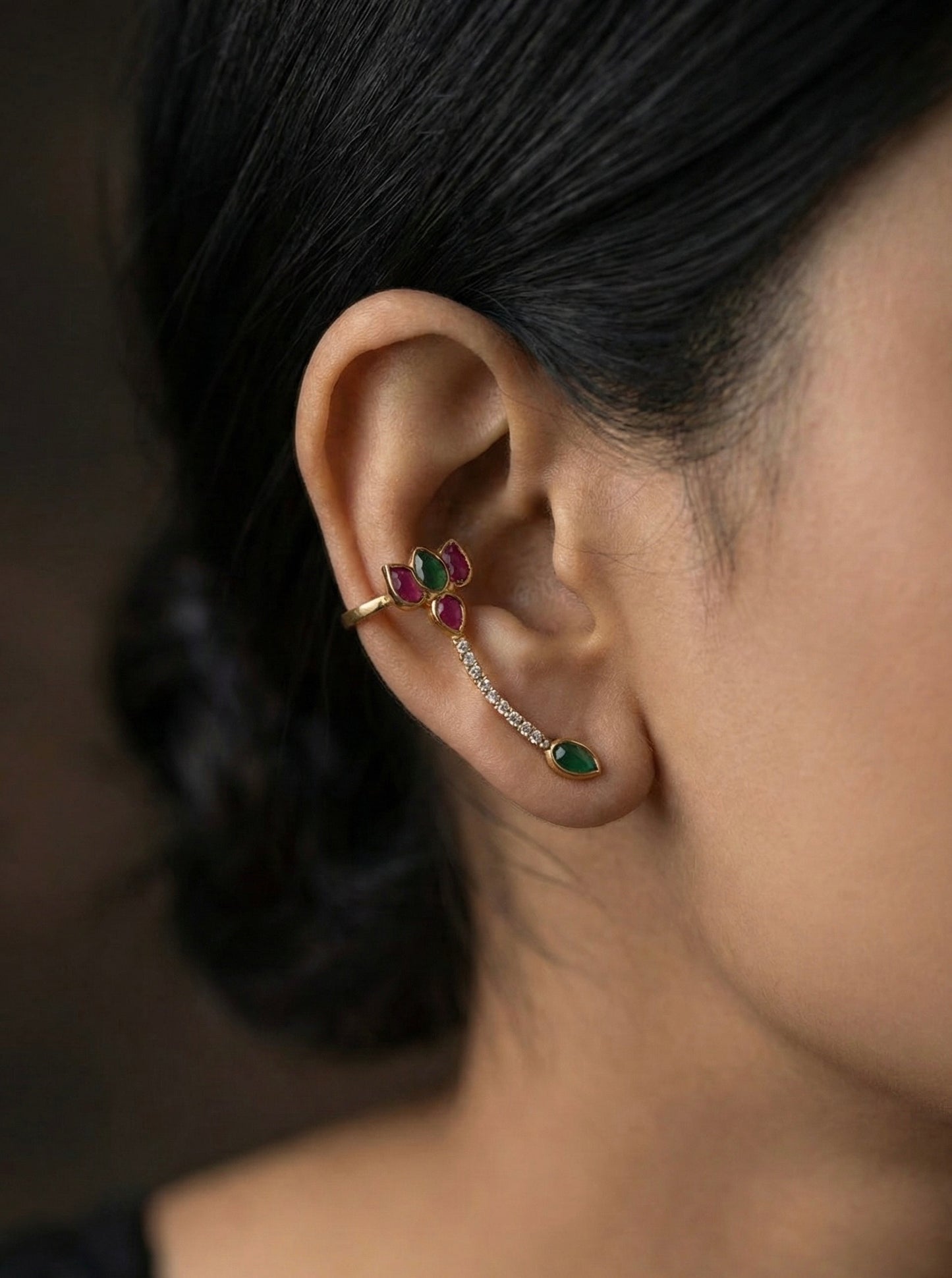 Rosa Oxidised Earrings