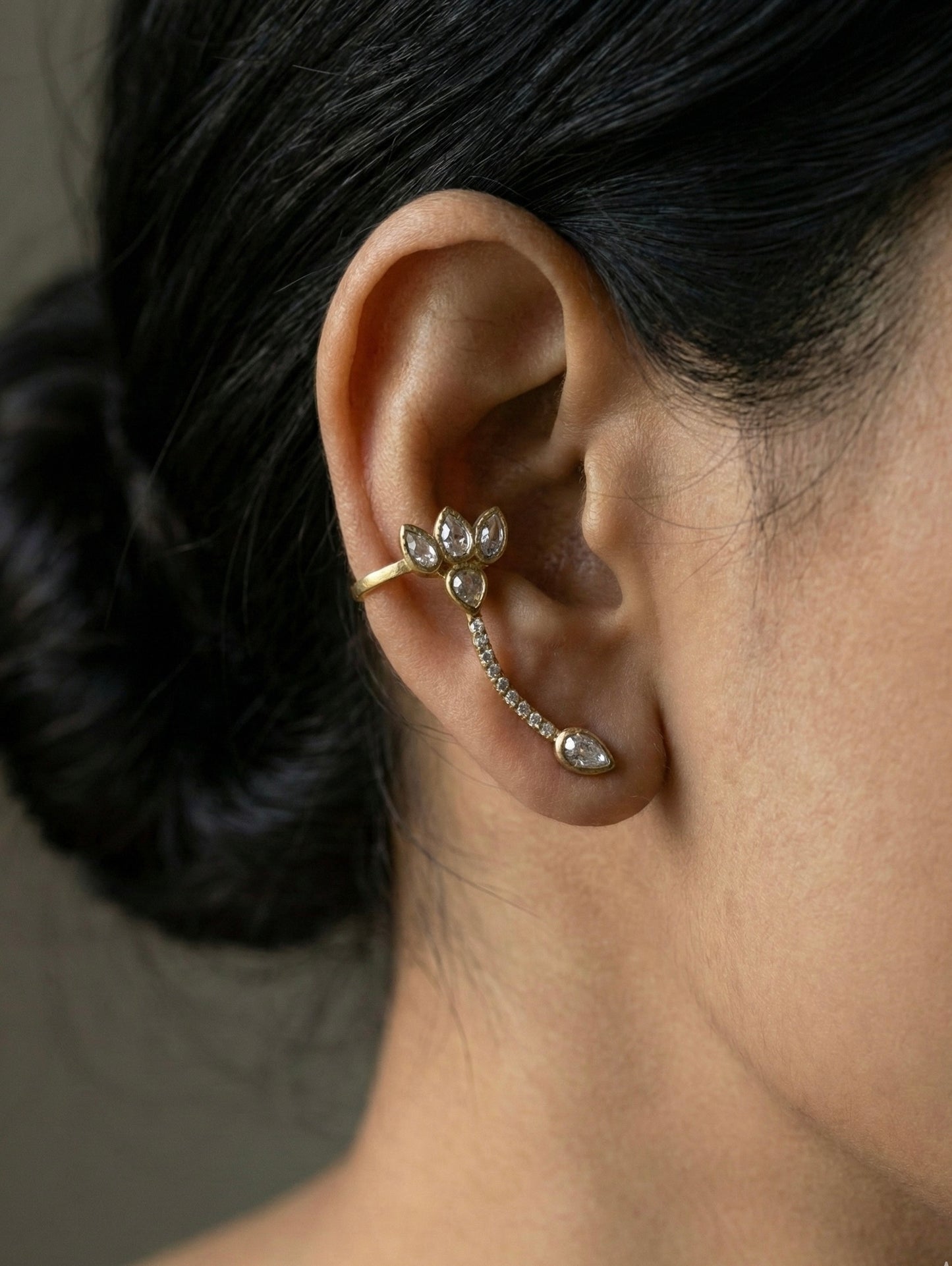 Rosa Oxidised Earrings