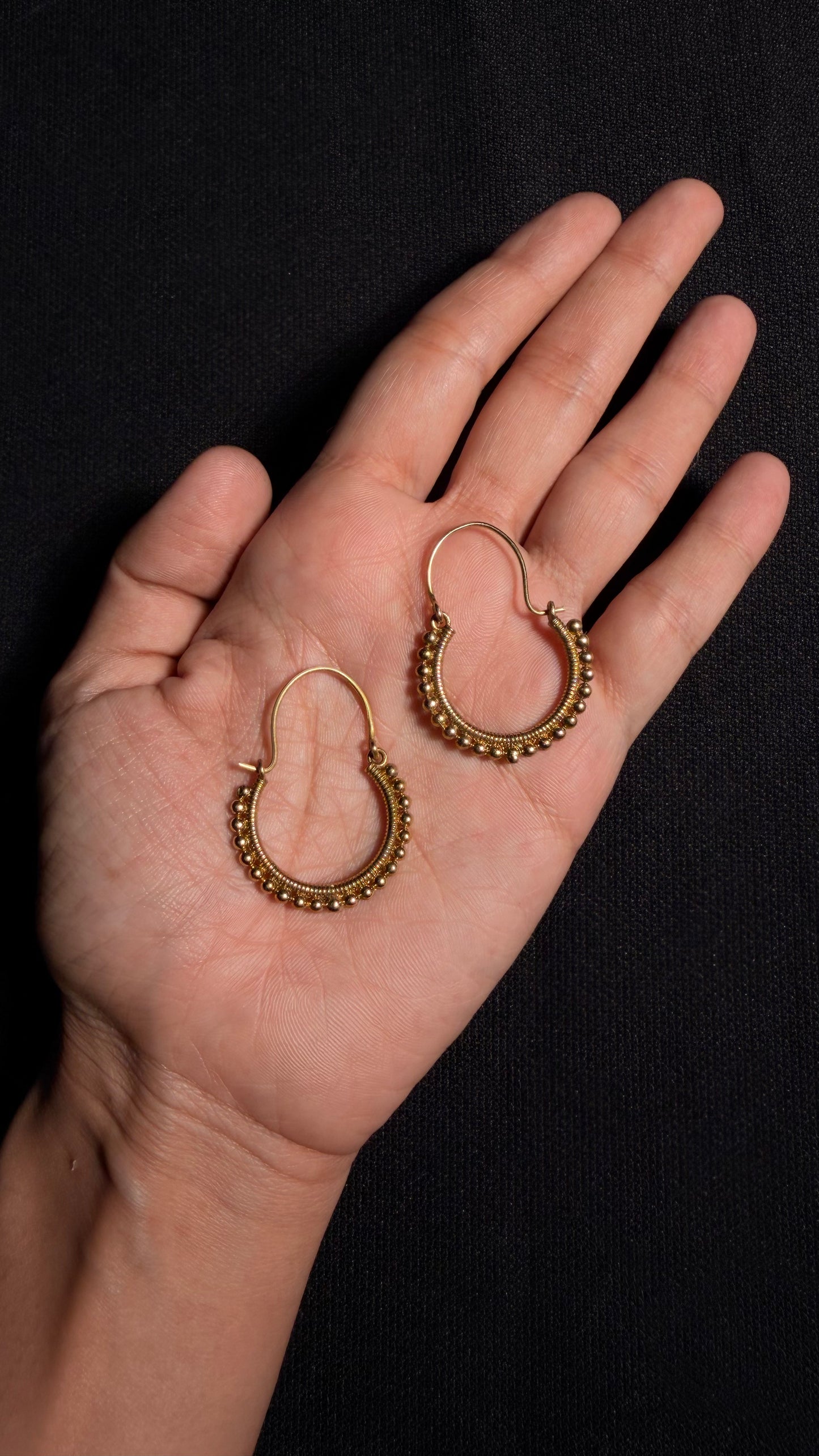 Pallu Brass Earrings