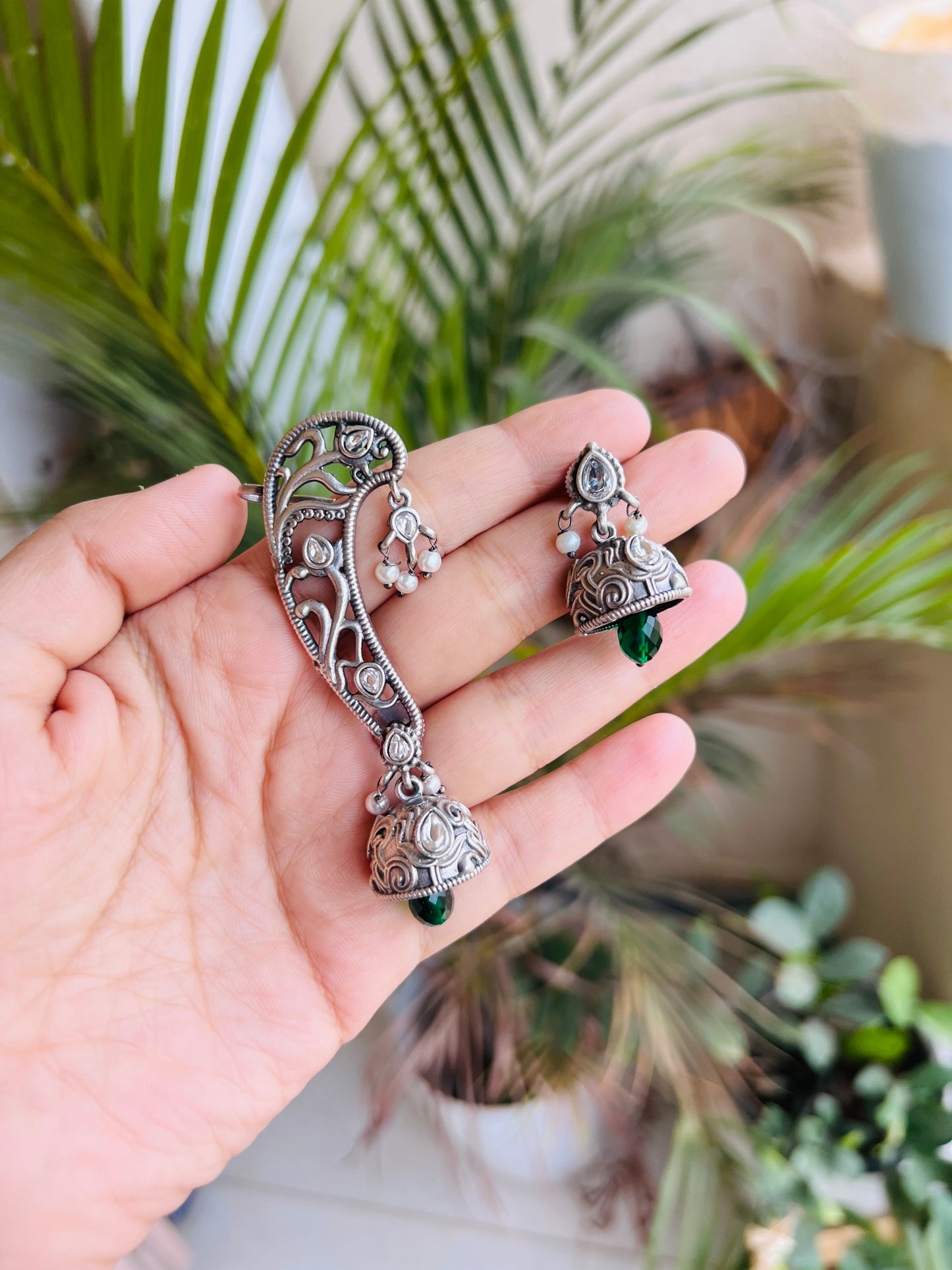 Yuhi Oxidised Earrings