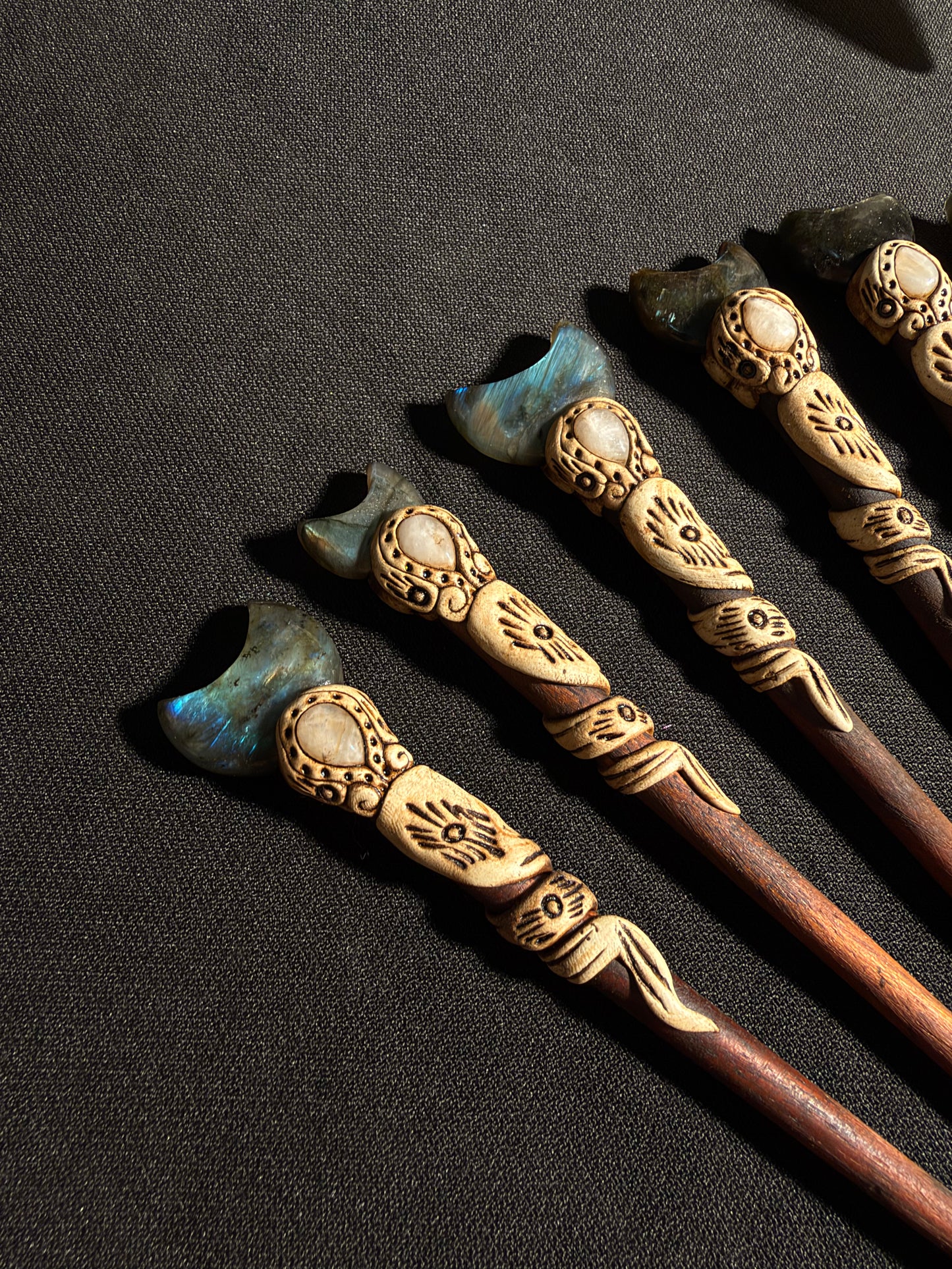 Labradorite Hair Bun Juda Stick