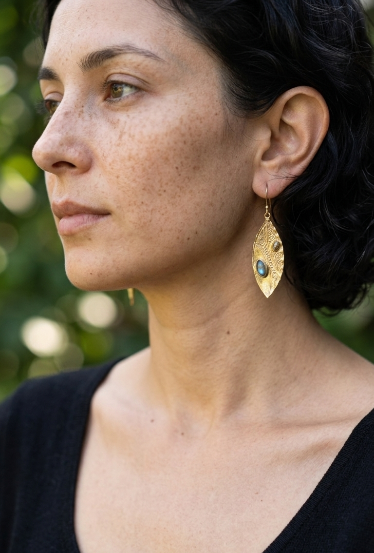 Olivia Brass Earrings