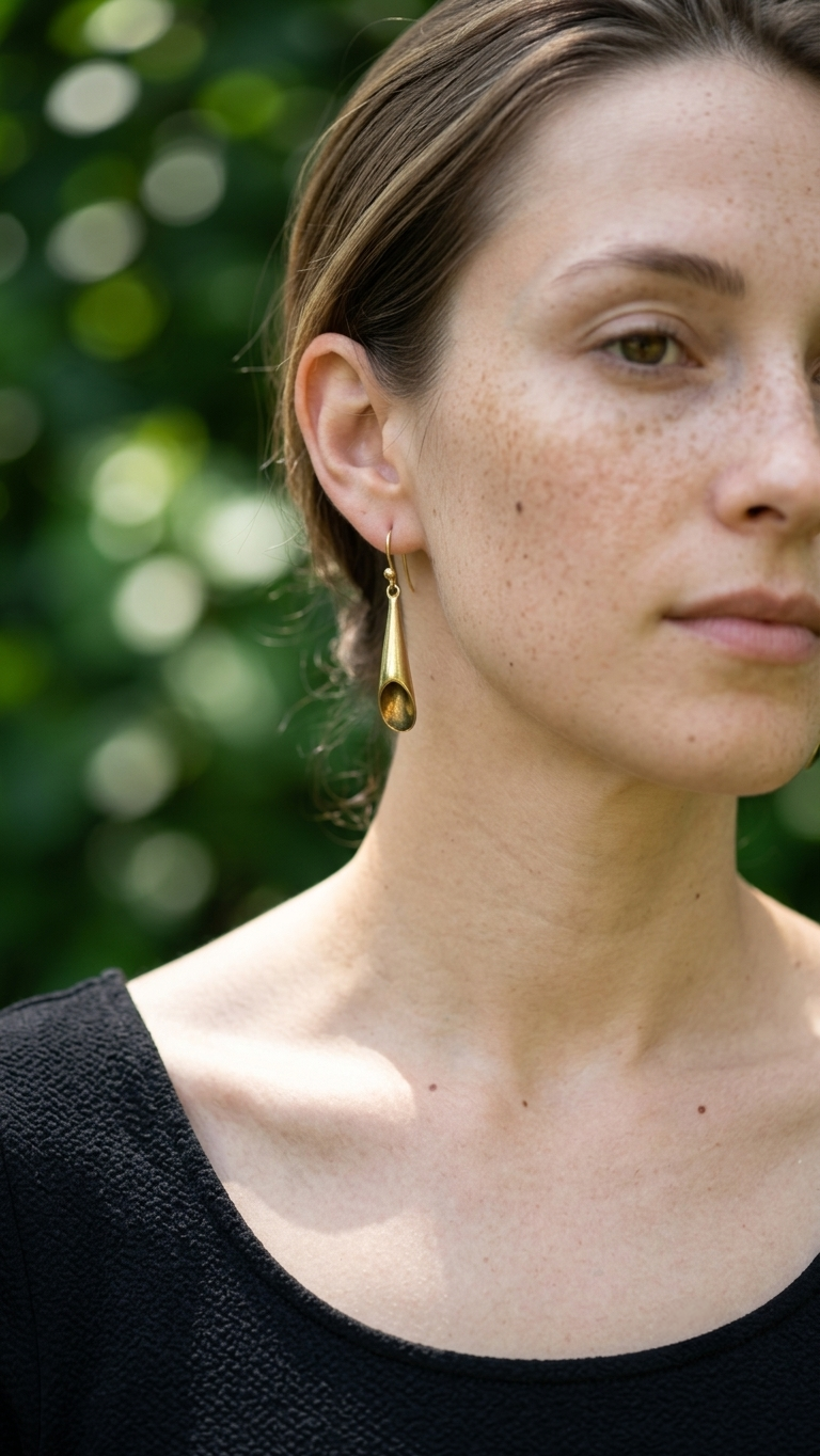 Nehal Brass Earrings