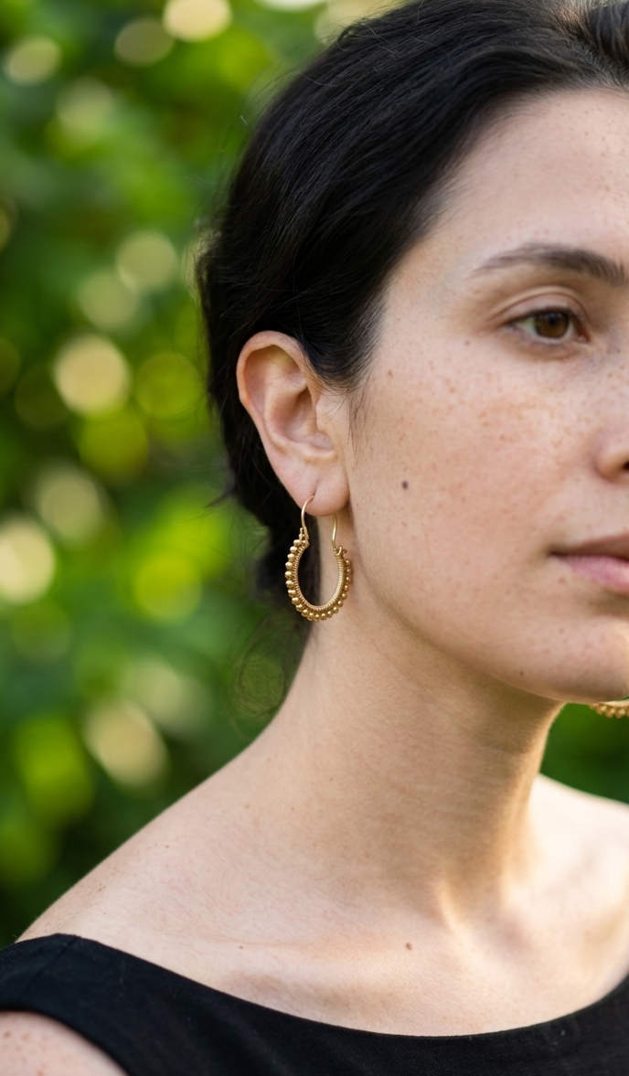 Pallu Brass Earrings