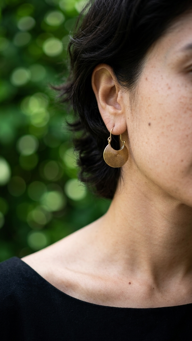 Tanya Brass Earrings