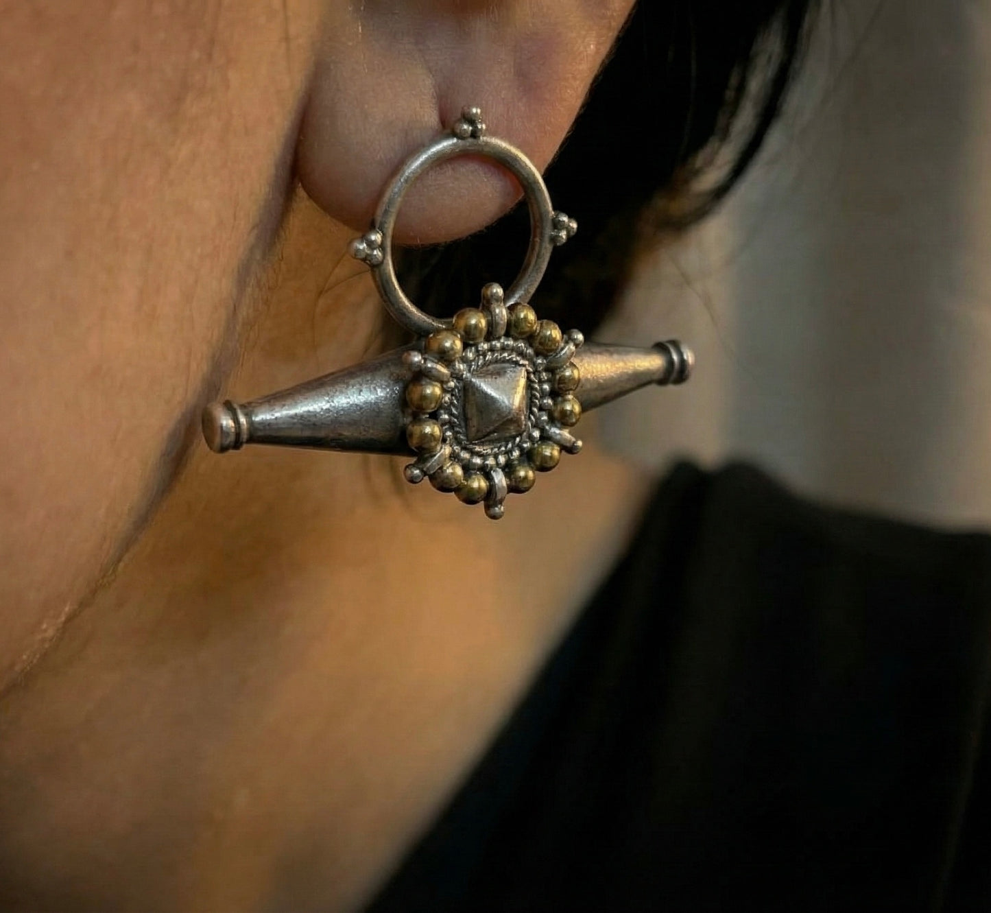 Tej Oxidised Earrings