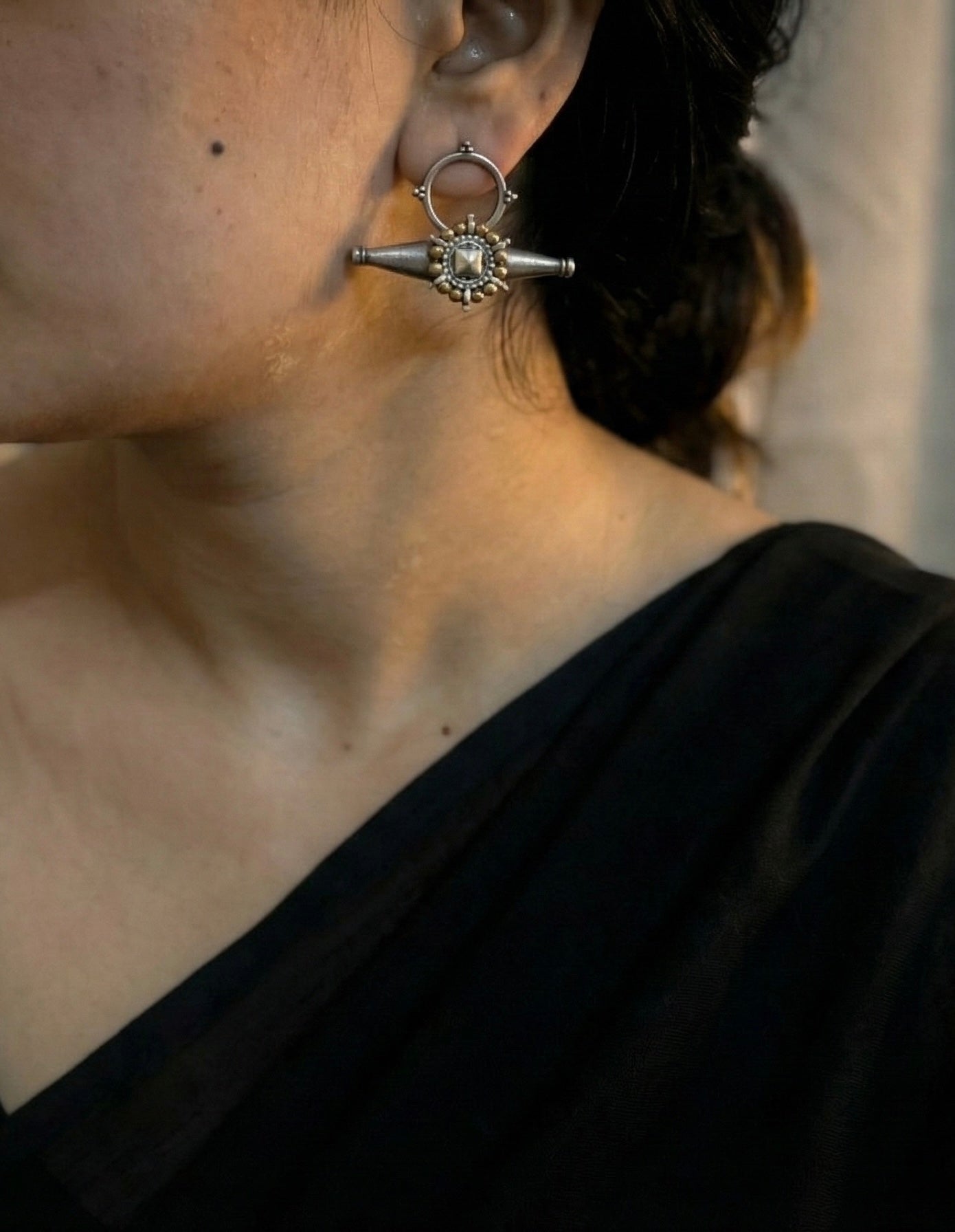 Tej Oxidised Earrings