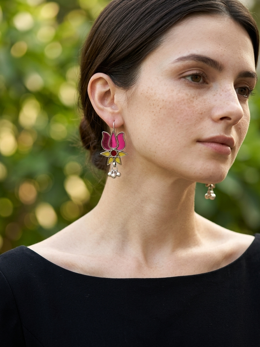 Ajinkya Glass Earrings