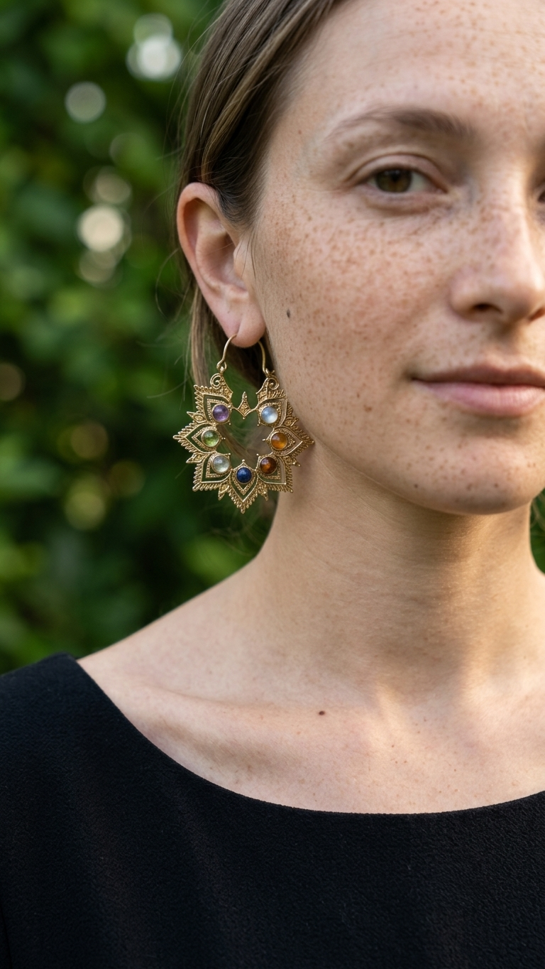 Archana Brass Earrings