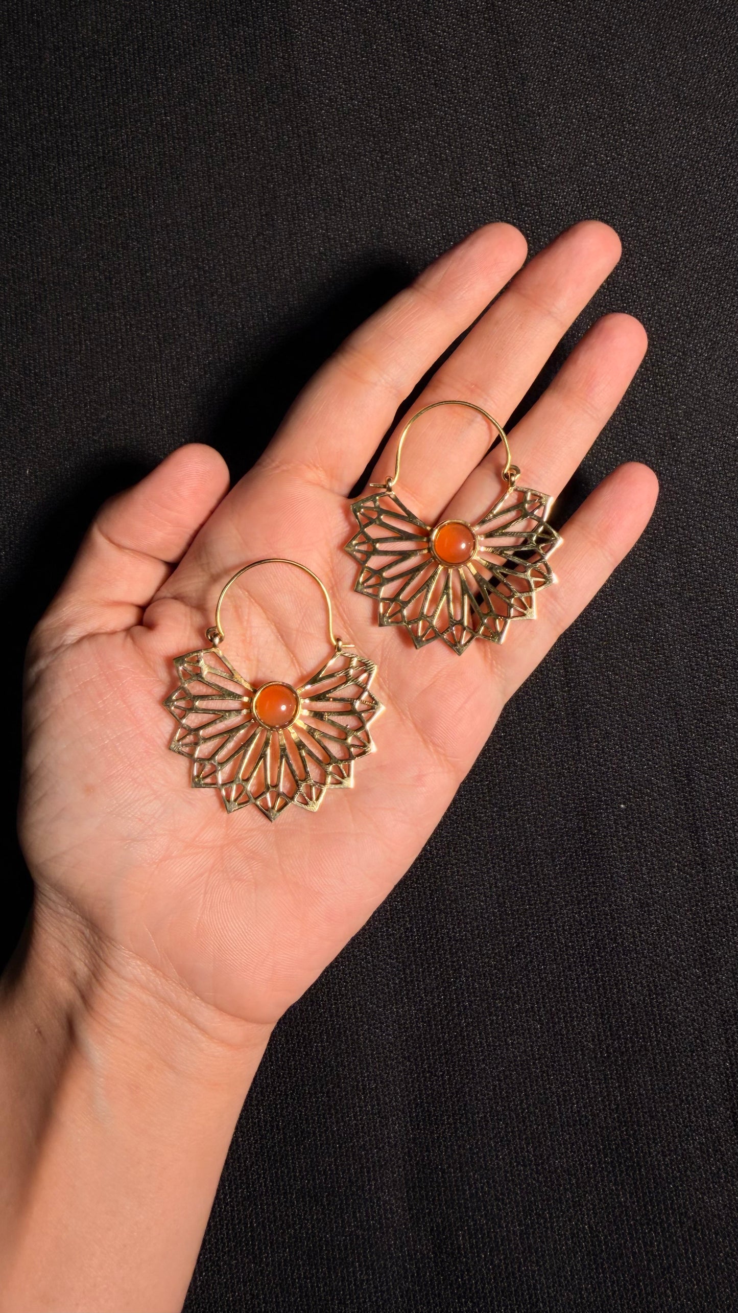 Reena Brass Earrings