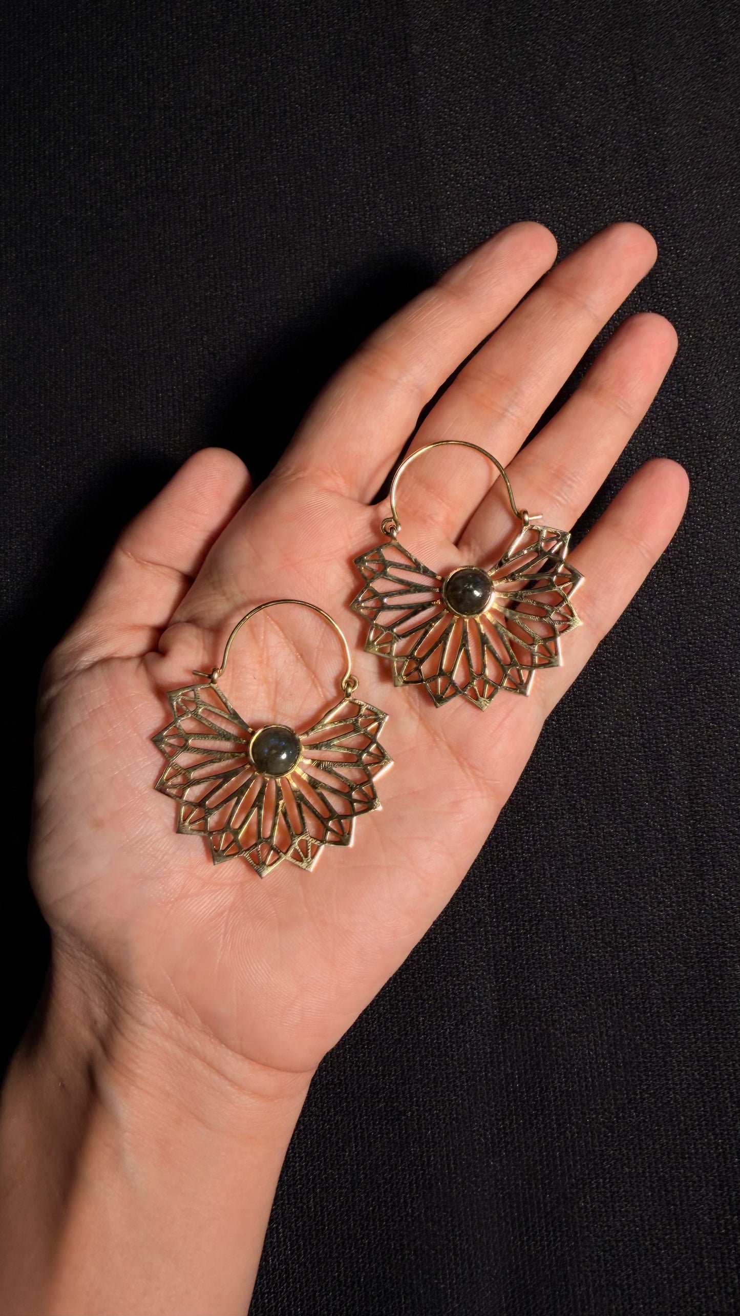 Reena Brass Earrings