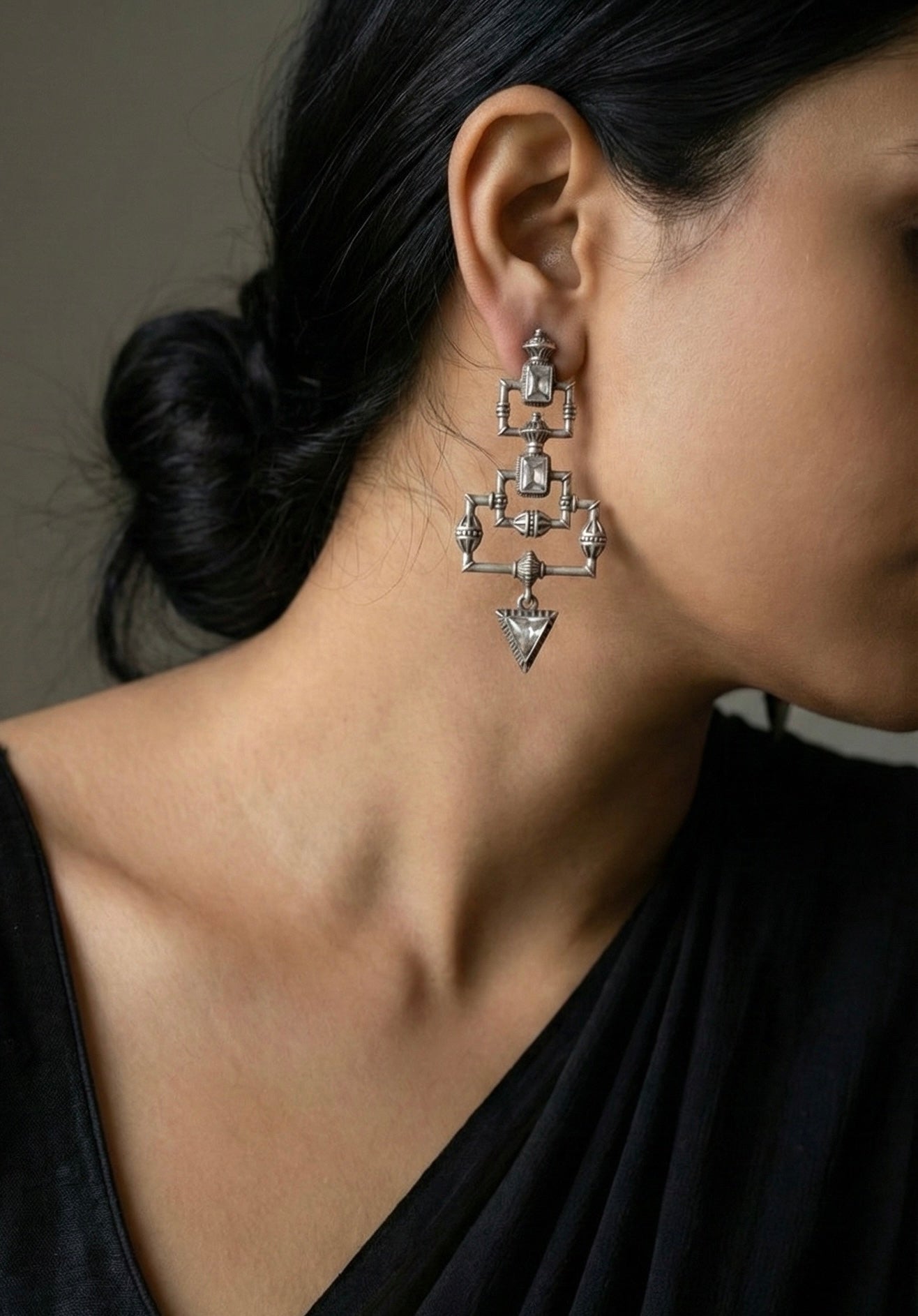Lijah Oxidised Earrings