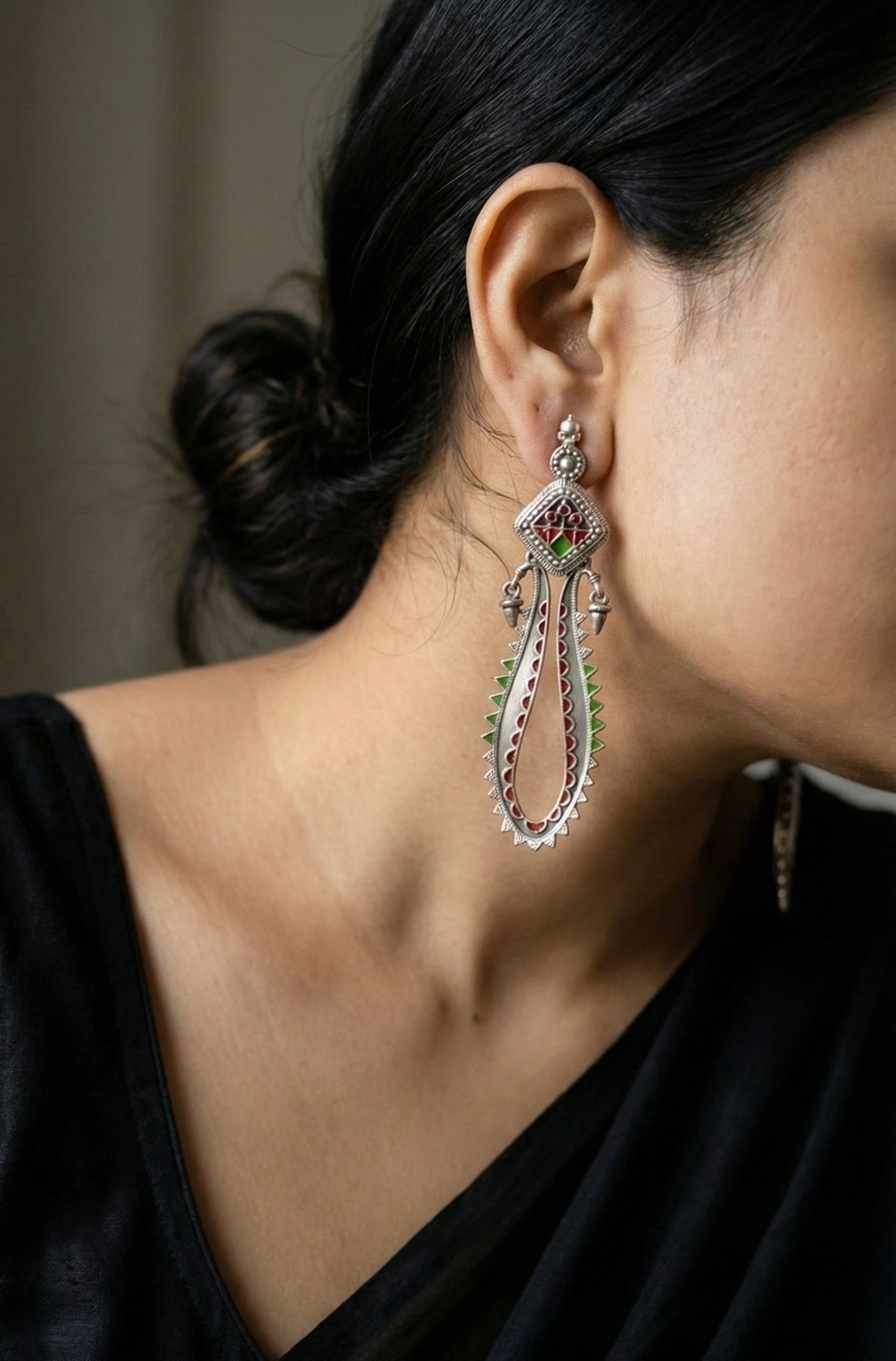 Hifu Oxidised Earrings