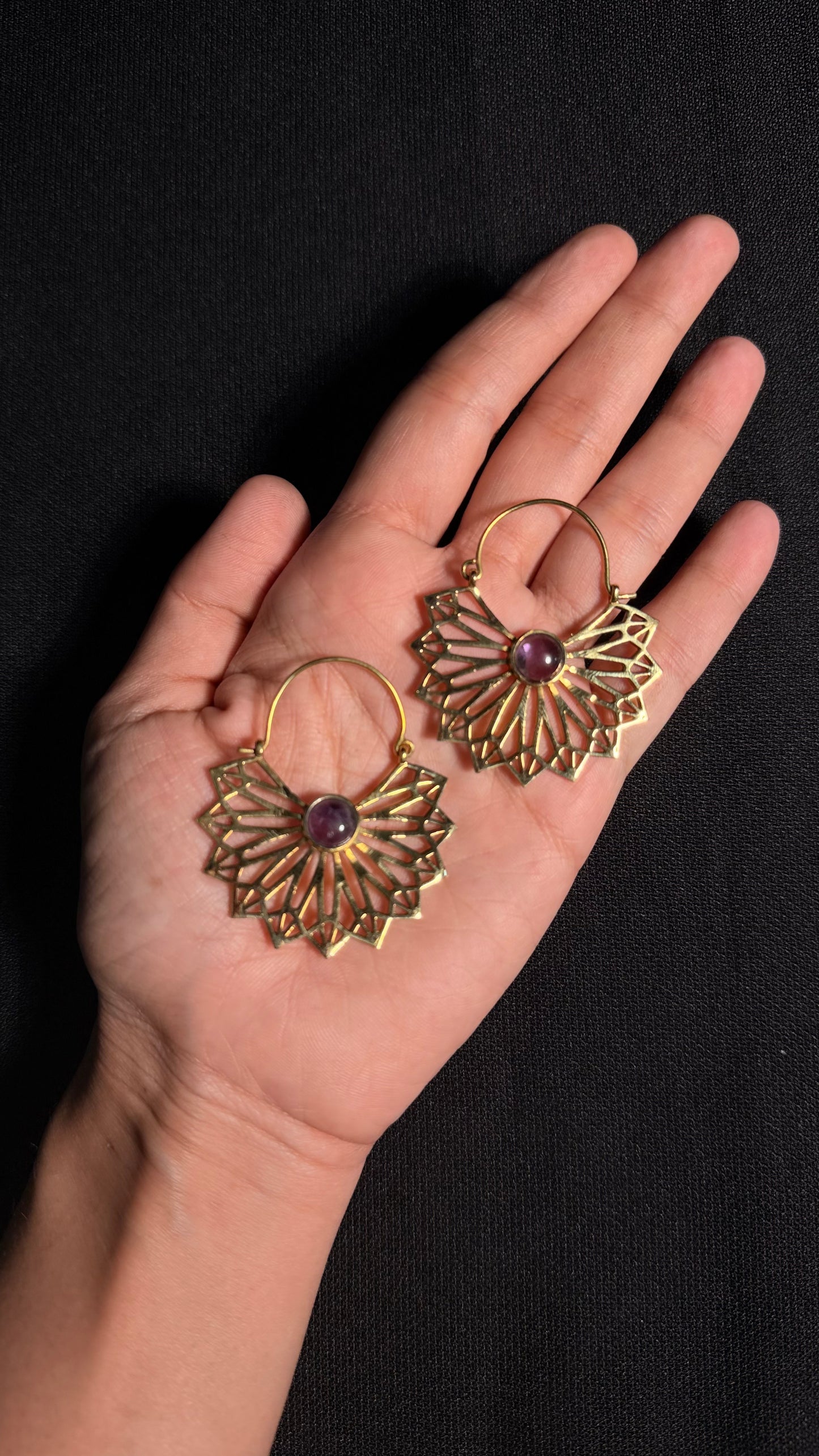 Reena Brass Earrings