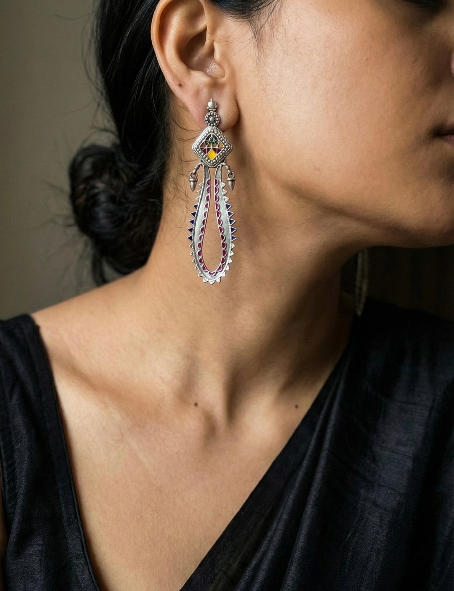 Hifu Oxidised Earrings