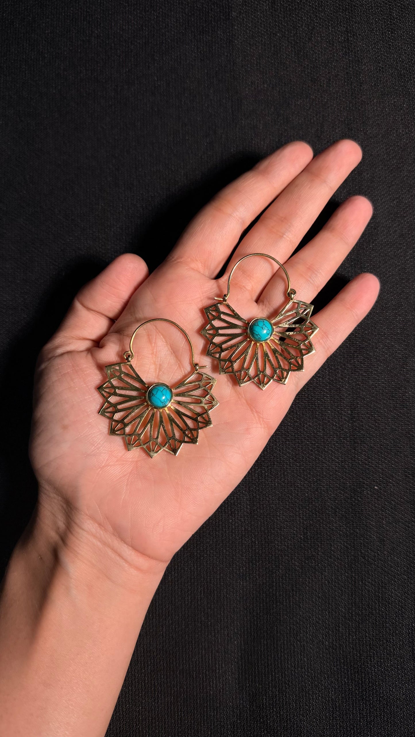 Reena Brass Earrings